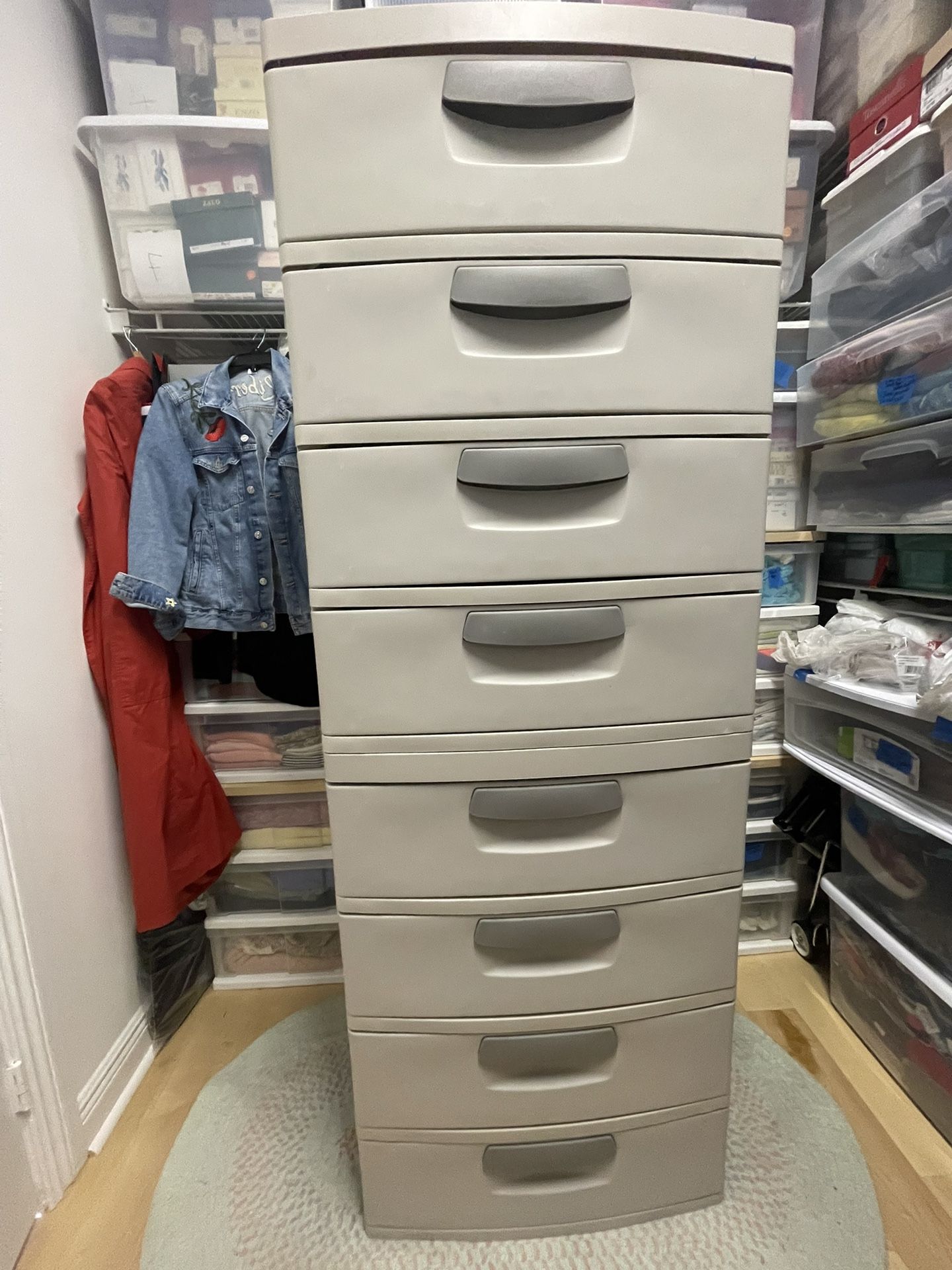 Easy Organization 2 Stackable RUBBERMAID 4-drawer Large Heavy Storage Units