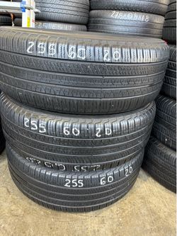 255/60r20 Three Pirelli Tires In Great Shape