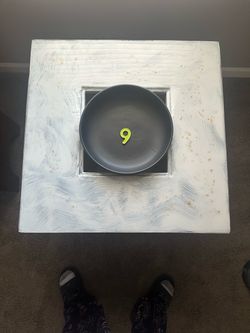 Square Coffee Table with Center Bowl