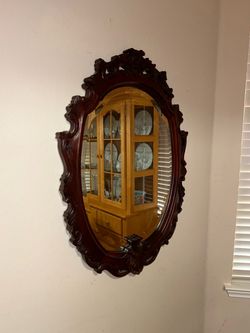 Pair of vintage ornate wood  mirror