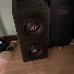 Cerwin-Vega Mobile HED  Series dual 12-inch subwoofer enclosure.     