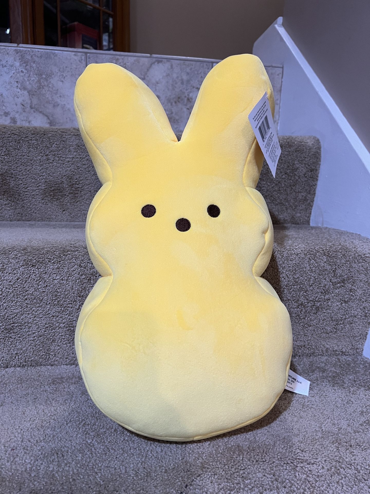 NEW PEEPS 17” Plush Yellow Bunny Shape Rabbit Stuffed Easter Animal