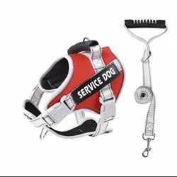 Service Dog Harness And Leash Reflective 