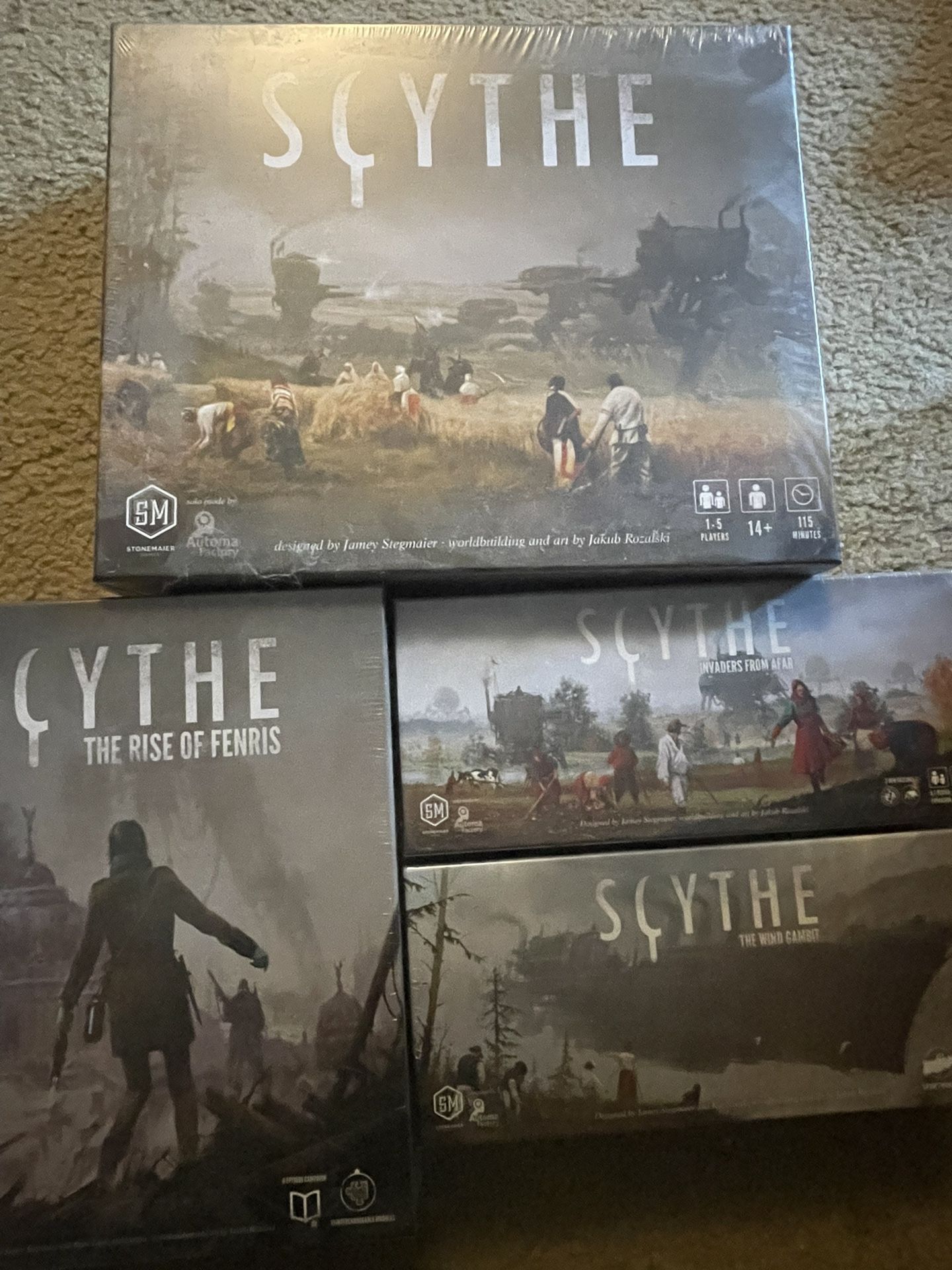 Sealed Scythe Board Game + 3 Expansion Sets 