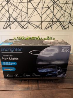 *NEW* Enbrighten UltraBrite Hex Lights 16 Pack 16.5 in 1.45ft LED Strip White Dimmable 5000K