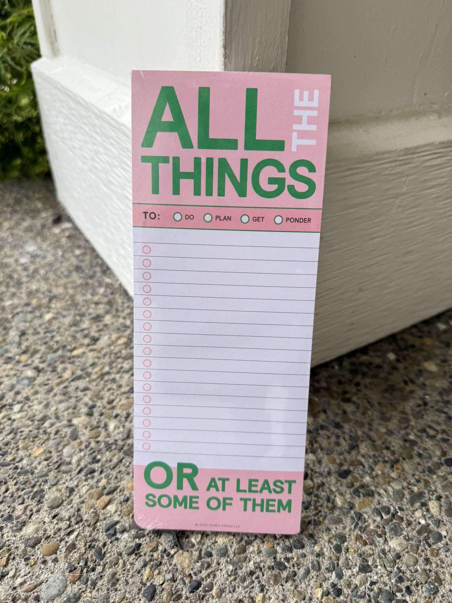 Funny Notepad โ โAll the Things (or at least some of them)โ by Knock Knock โ Brand New
