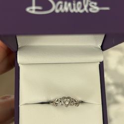 PROMISE RING LOVESONG 1/12 CTW STERLING SILVER