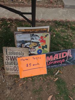 Metal signs
