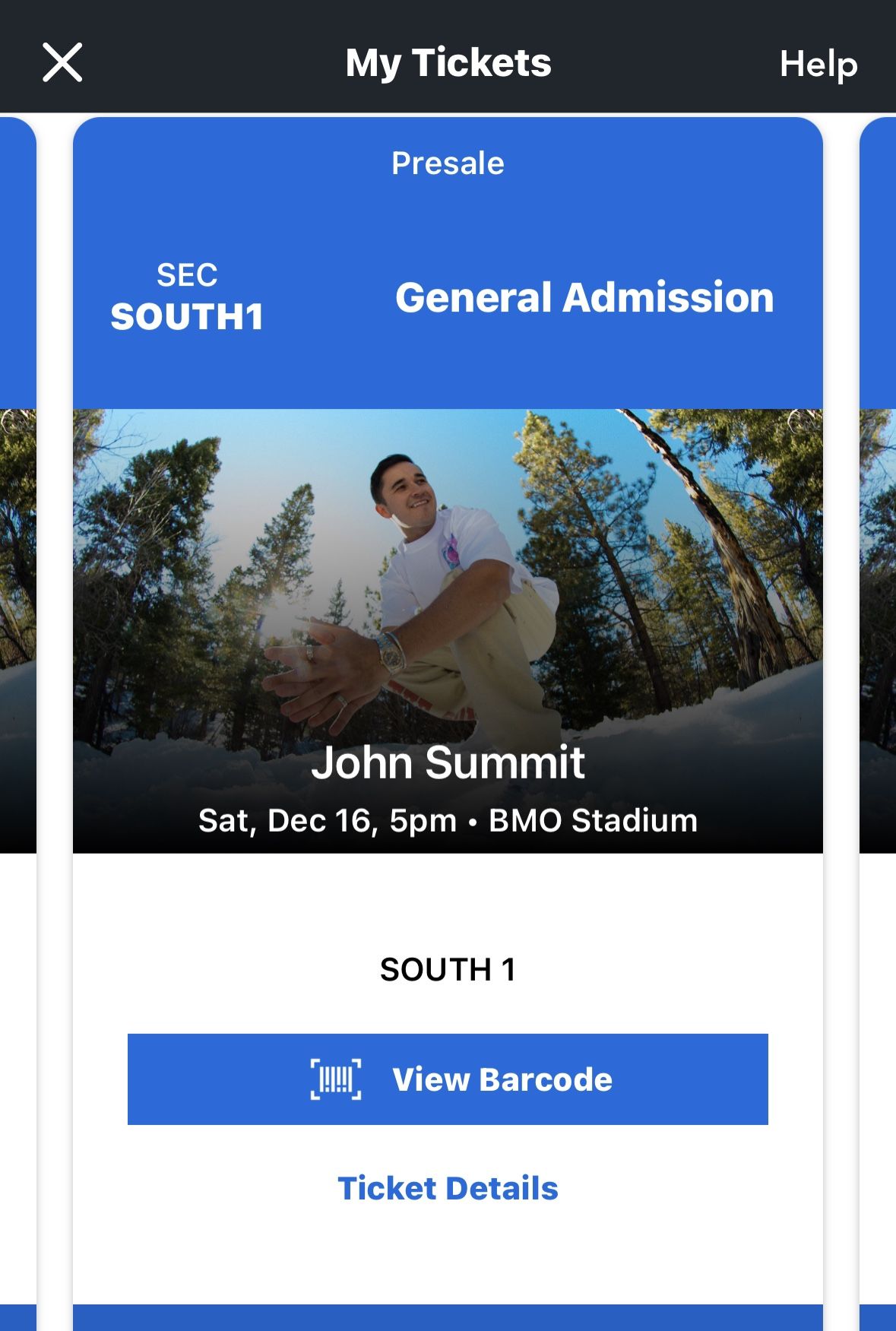 John Summit 12/16 $60