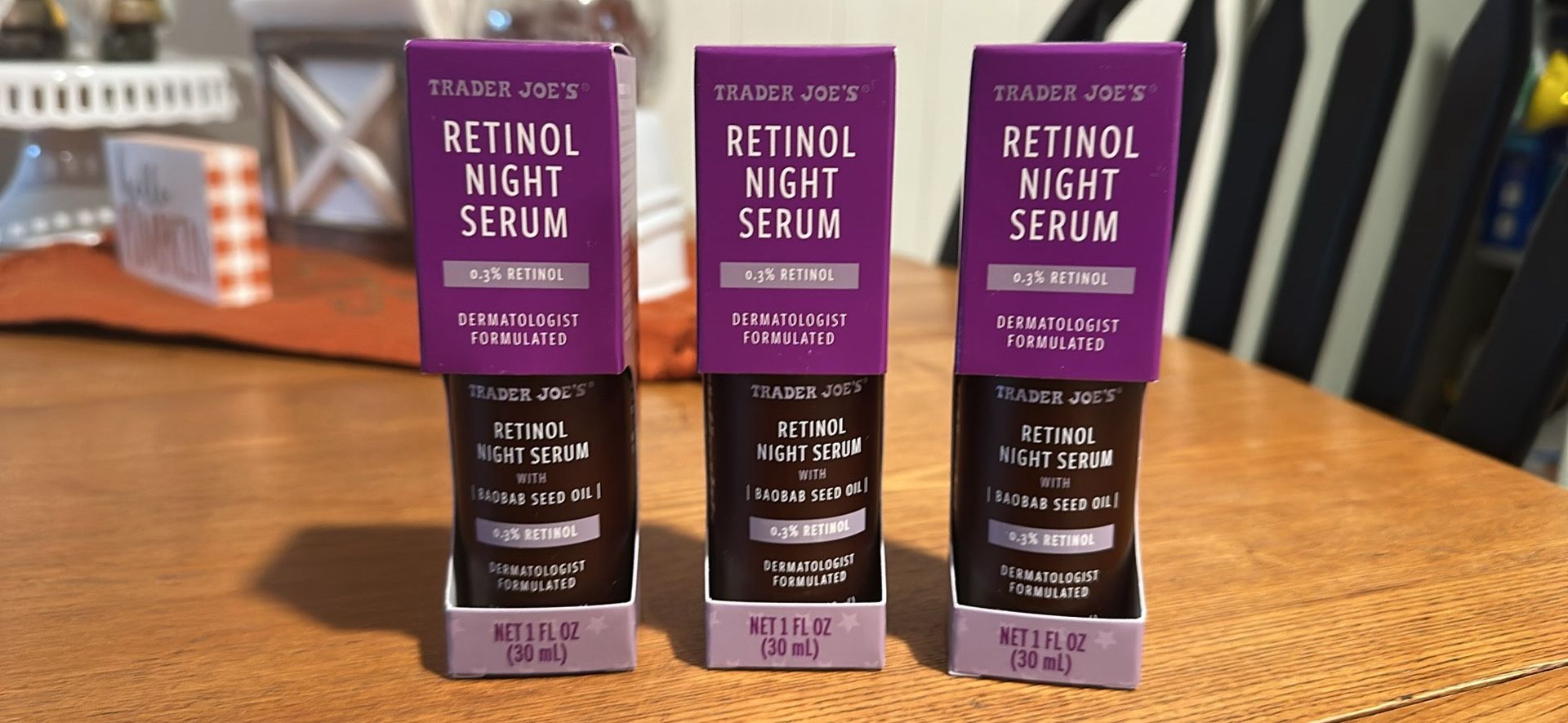 Retinol night serum, Trader Joe’s