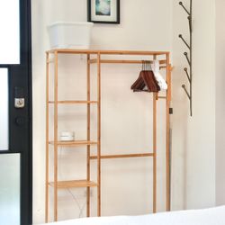 Bamboo Multi Shelves Storage Rack