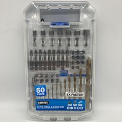 HART 50-Piece Drill and Drive Set with Protective Storage Case New