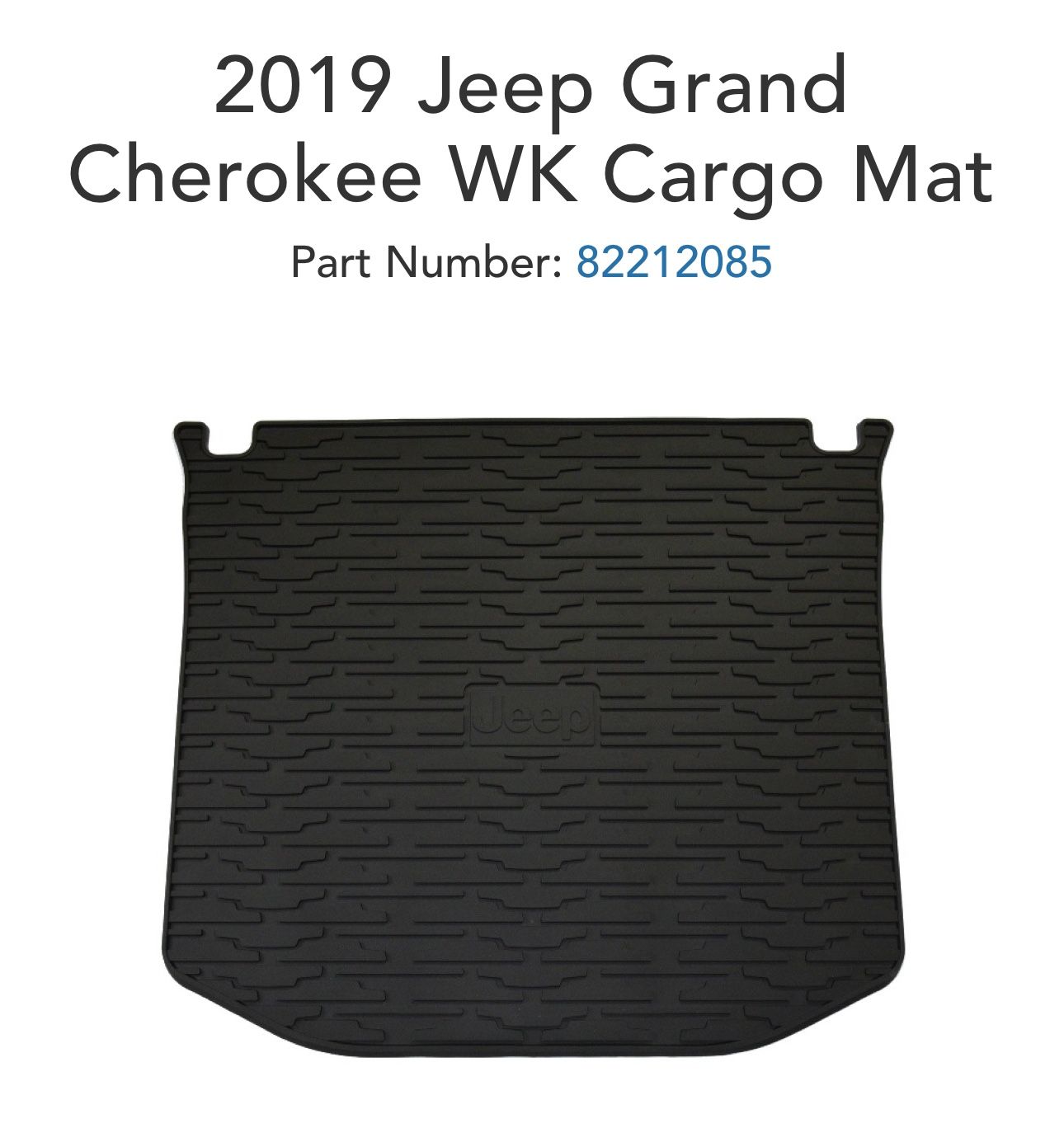 Genuine Mopar Cargo Tray With Jeep Logo Black