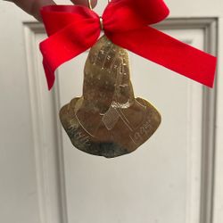 Gold Praying Hands Ornament Gloria Duchin