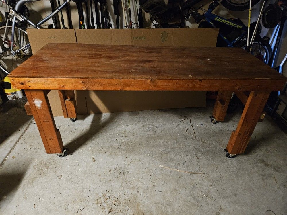 Wooden Workshop Table - 6ft