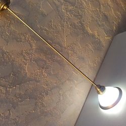 Hanging Pendant Light (Hard-Wired) with 6.5” Frosted Glass Shade (7.5” Trim), Adjustable Hanging Length up to 37” Max. Height,Three 9.5” Rods Included