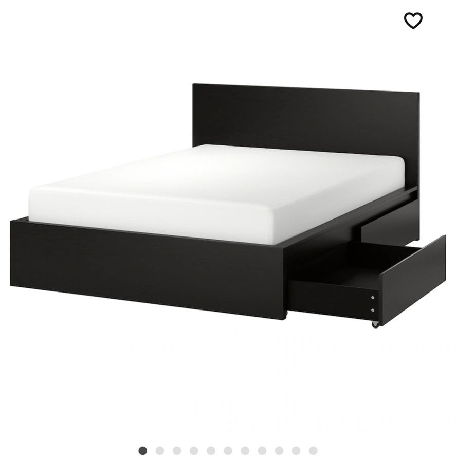 IKEA MALM Queen Size Bed+mattress