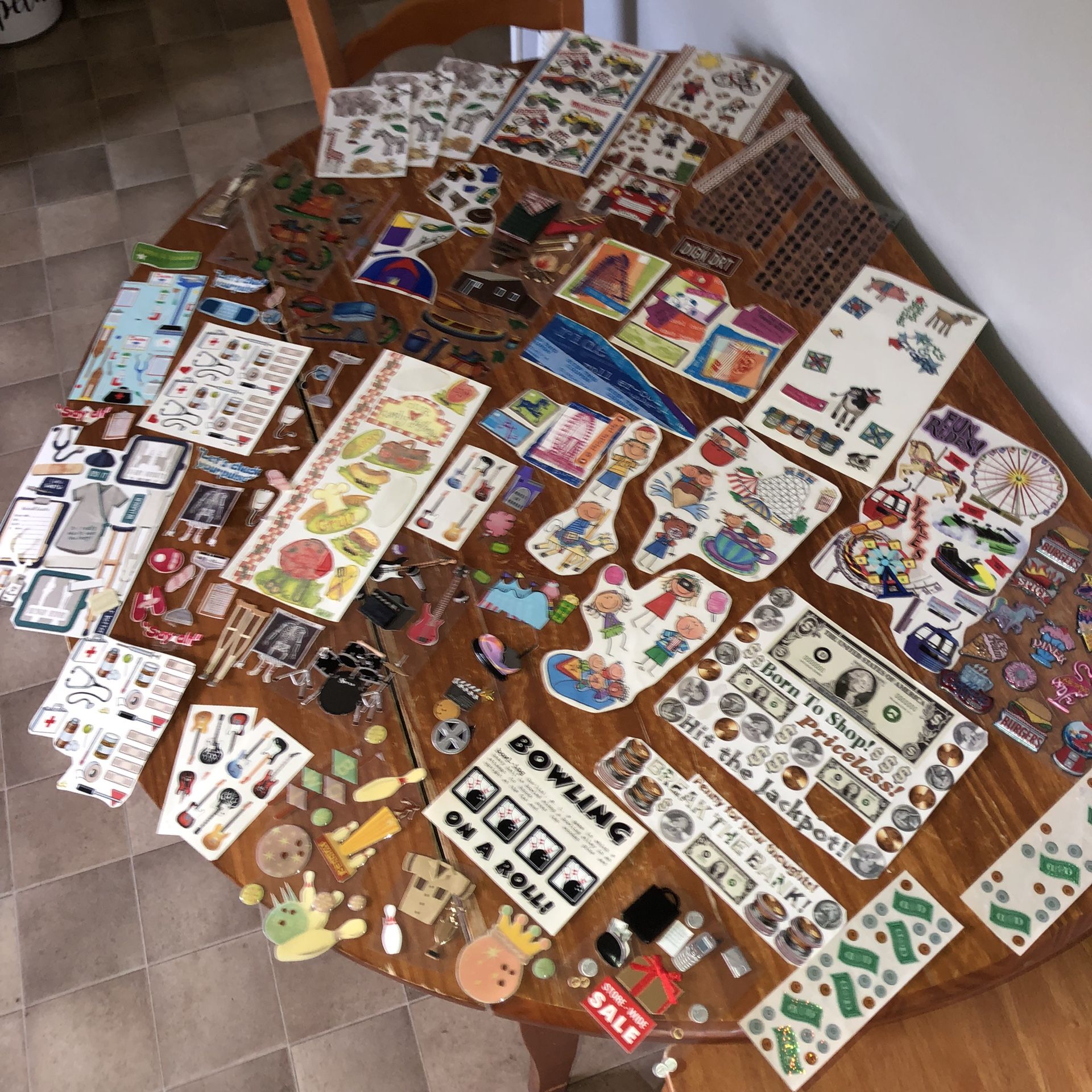 Bundle Of ENTERTAINMENT Scrapbook Stickers