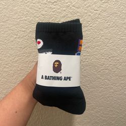A Bathing Ape Shark Socks 