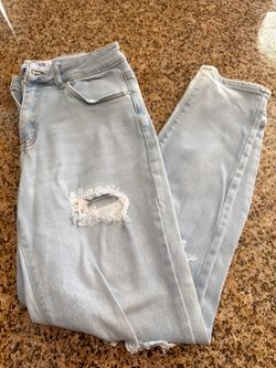 Light Wash Distressed Skinny Jeans
