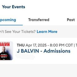 J Balvin Concert Tickets 