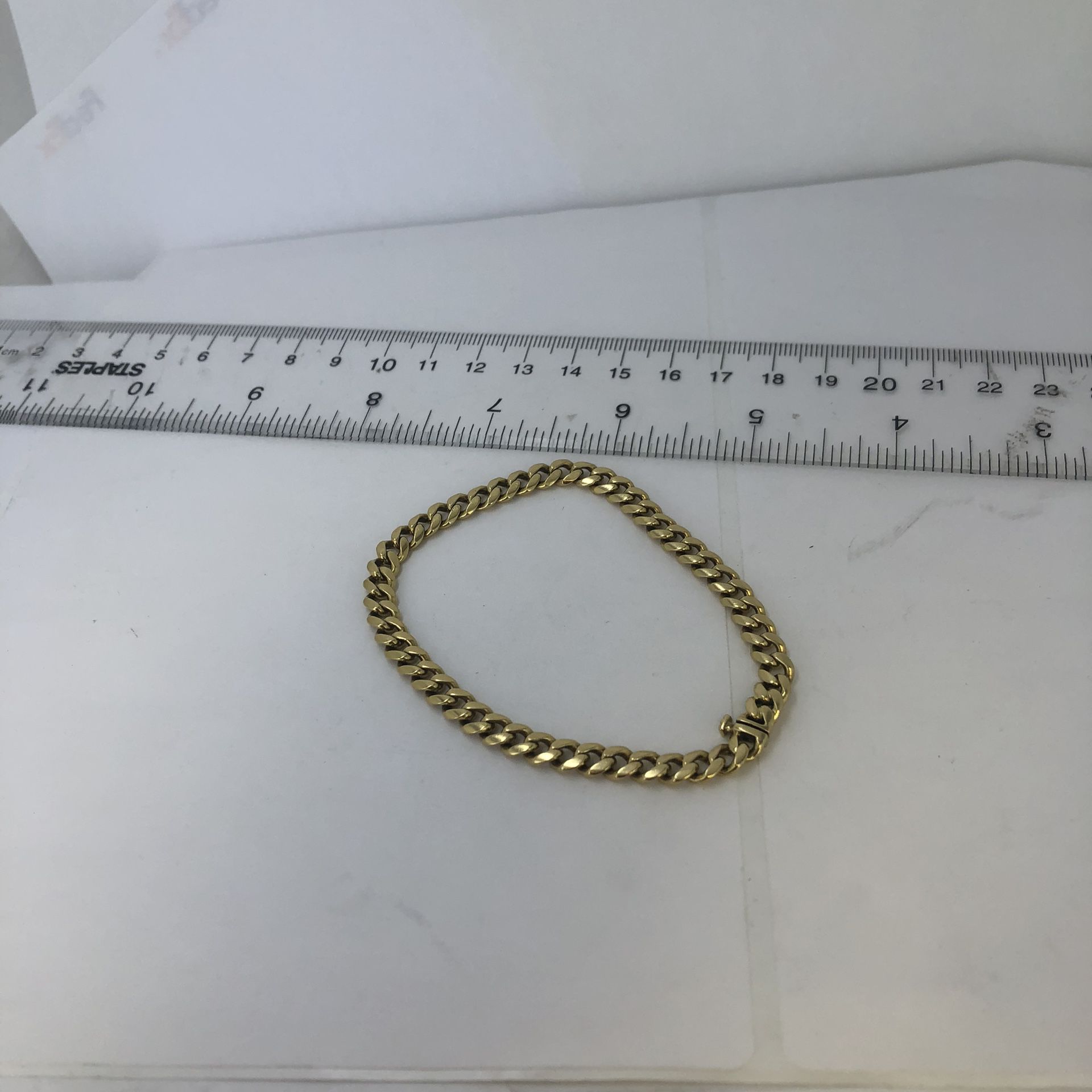 18k Yellow Gold Miami Cuban Bracelet 7.75”