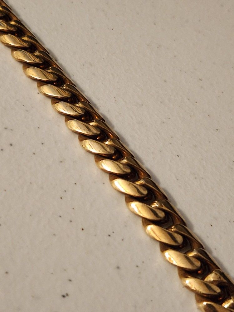 π₯ 76.8g Solid 18K Gold Plated Cuban Link Bracelet β Heavy & High-Quality! π₯