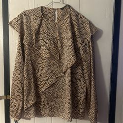 Zara leopard blouse