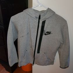 Nike Tech Fleece Youth Boys' Full-Zip Hoodie Size Medium Gray