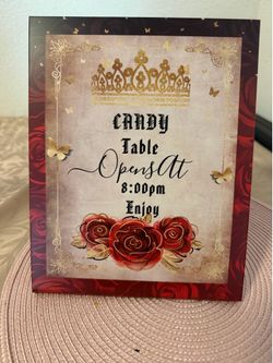 Dessert table sign