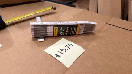 Oversize brick 6 foot ruler with letters and numbers