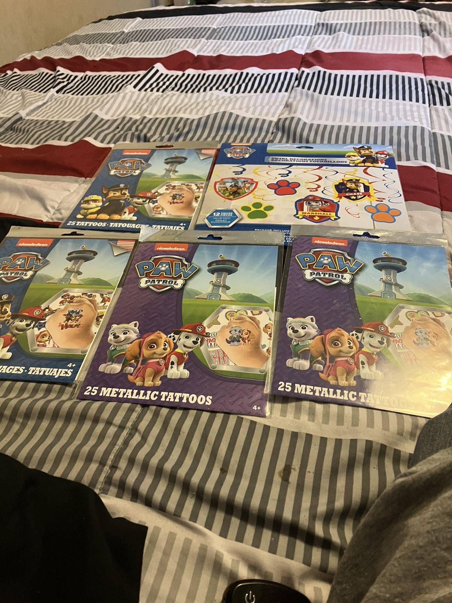 Paw Patrol Swirl Decorations And Paw Patrol 25 Tattoos $30 For All 5 Packs