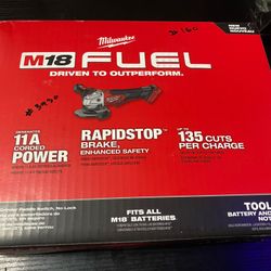 Milwaukee M18 Fuel 4-1/2”-5” Braking Grinder Paddle Switch 
