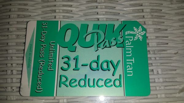 Palm Tran 31 Day Bus Pass For Sale In Palm Beach Gardens FL OfferUp