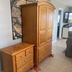 Armoire and Matching Nightstand