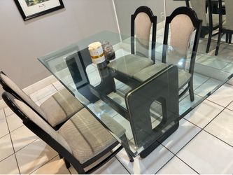 Glass Dining Room table and chairs