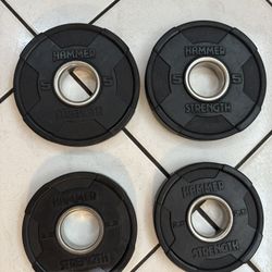 Hammer Strength Rubberized Olympic Weight Plates 