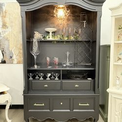 Open Concept Armoire Bar Display Unit 