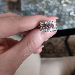 Antique 14K Diamond & Ruby Ring