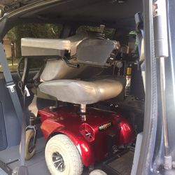 Red Mini Jazzy Scooter, great condition.