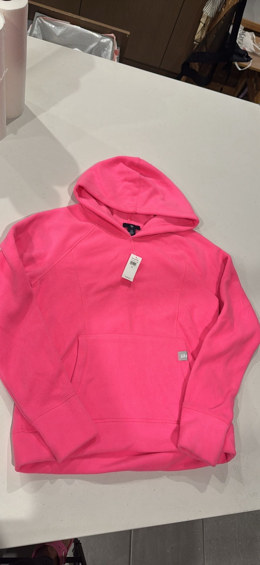 Pink Fleece Gap Hoodie Size XS Women NWT