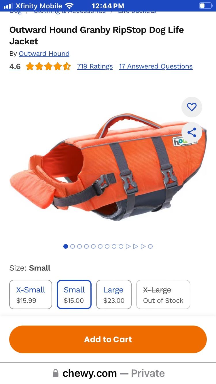 Outward Hound Dog Life Jacket