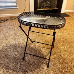 Rustic Mirror Side Table