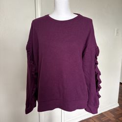 A New Day Women’s Purple Long Sleeve Shirt Size XXL