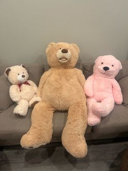Set of 3 Plush Teddy Bears