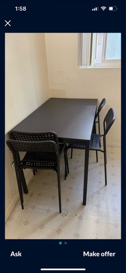 IKEA table with 4 chairs