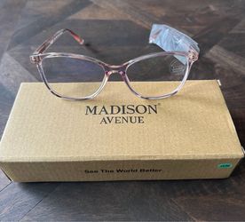 NEW Transparent Brown Square Reading Glasses +1.0x