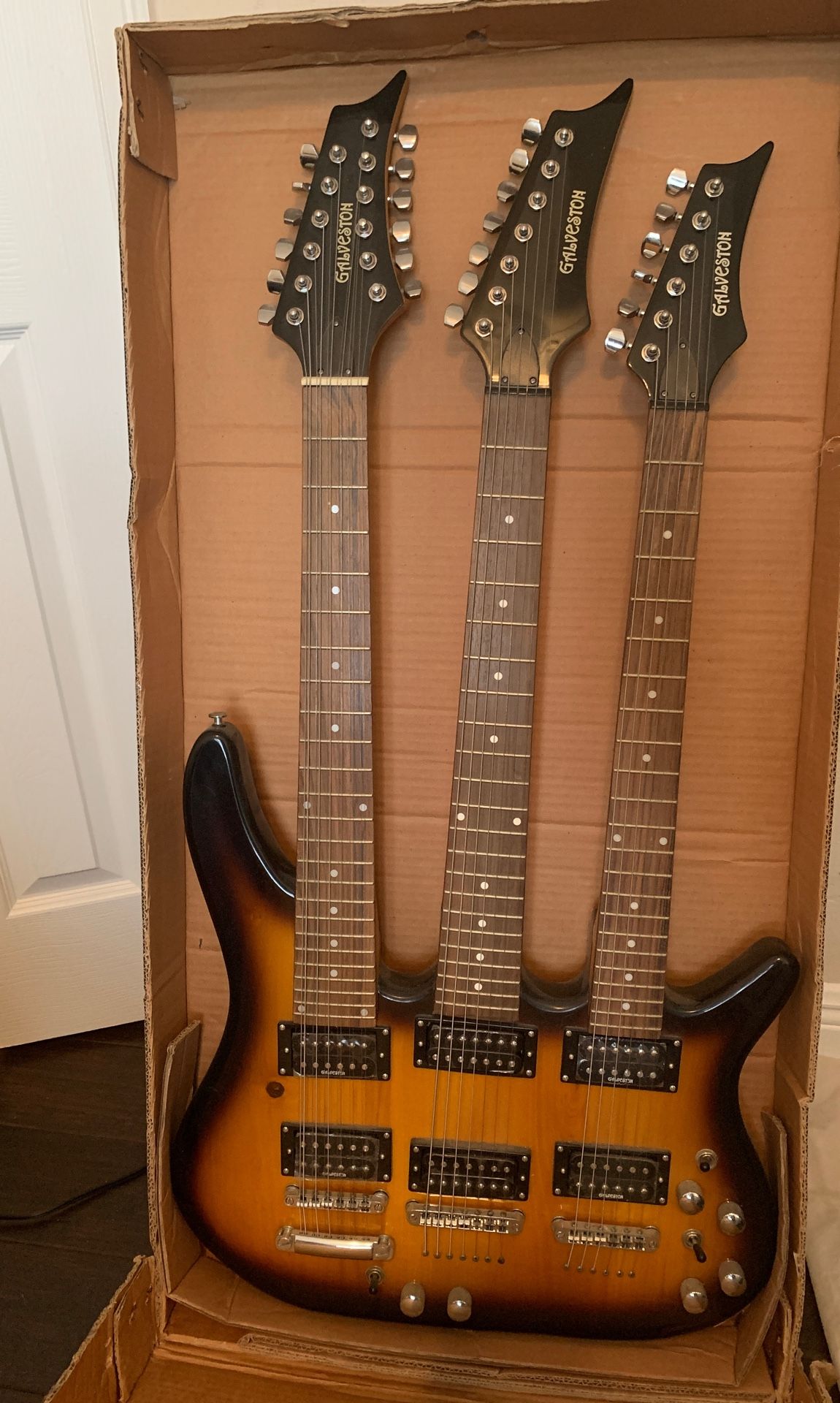 Galveston triple neck guitar