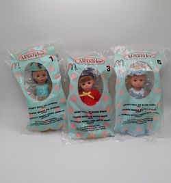 3 Madame Alexander Wendy As Jasmine/Minnie Mouse/Blue Fairy 2004 Happy Meal Toys