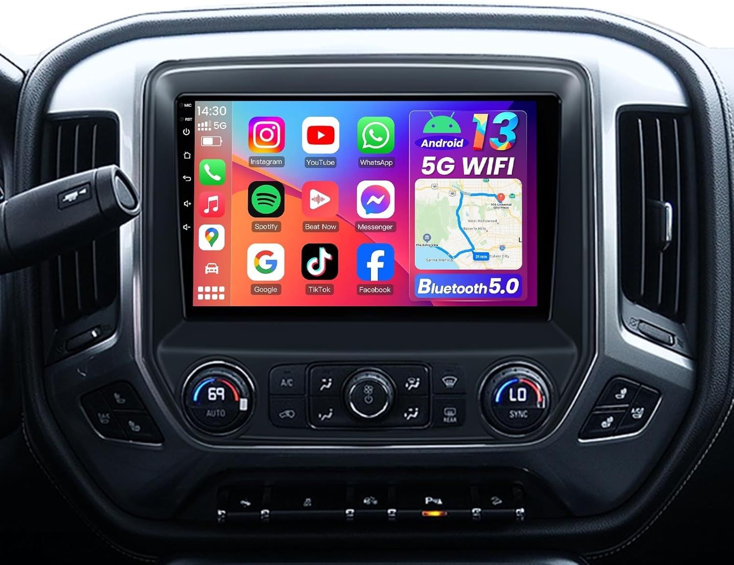 5G WiFi Car Radio for Chevy Silverado 2014-2018